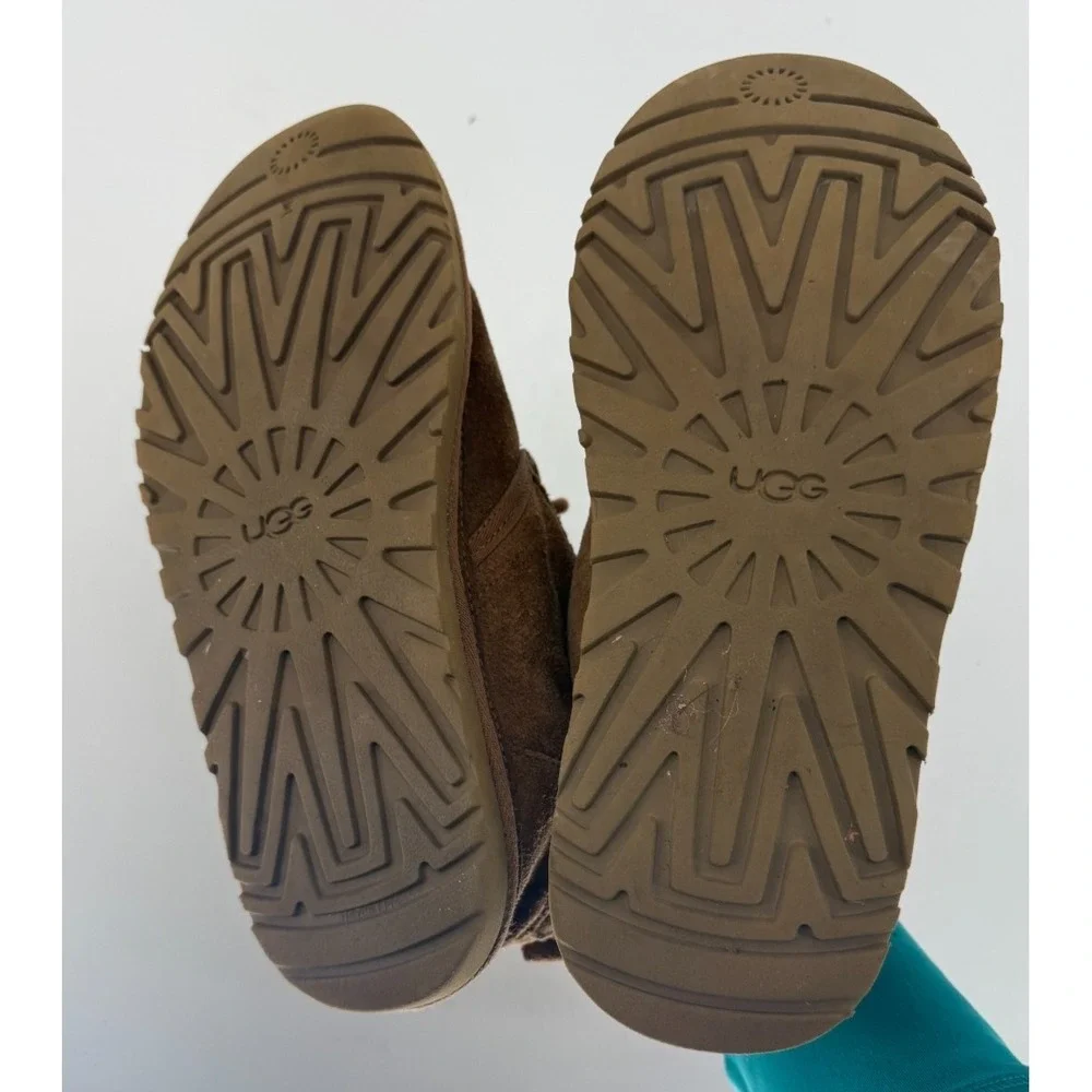UGG Neumel Chestnut Suede Chukka‎ Boots Shearling Lined Cozy Casual Women's 8